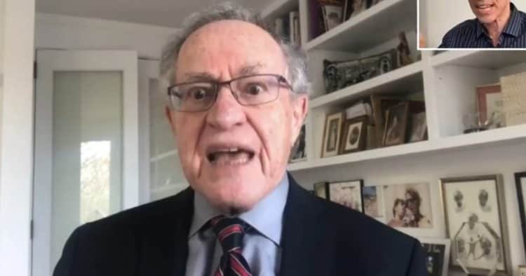 During the interview, Goodman interjected to clarify whether Dershowitz was saying the federal government has the ability to mandate vaccinations for all citizens.