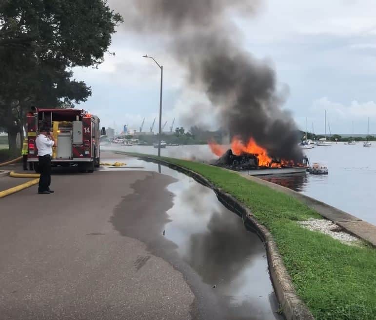 David Island Boat Fire Tampa