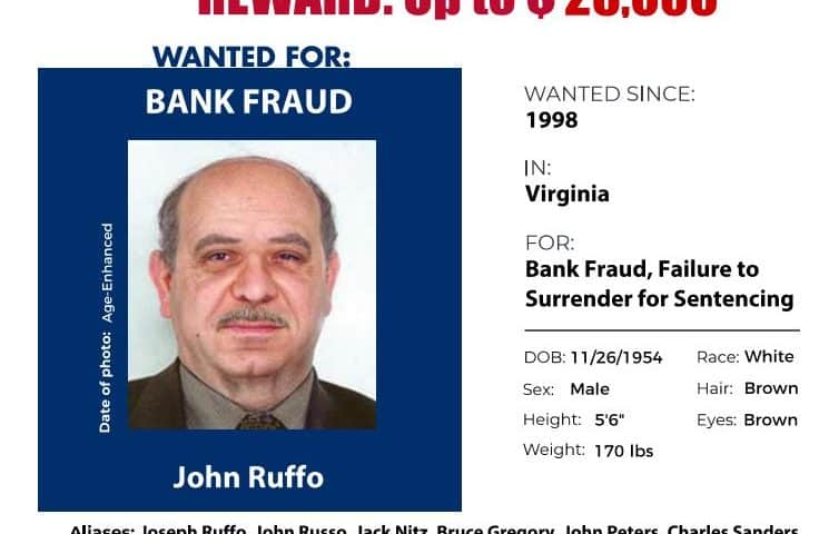 John Ruffo Top15 Most Wanted by US Marshals