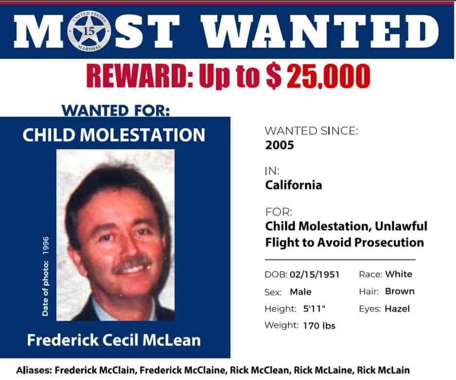 Frederick McLean Wanted by US Marshals