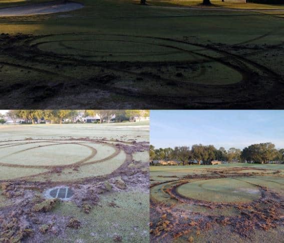 golf course vandalism