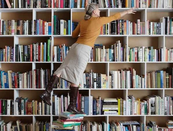 library opening books teacher