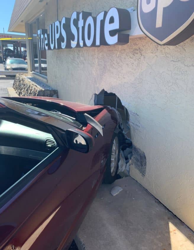 On Tuesday morning, at approximately 10:45 a.m., the Pinellas Park Fire Department and Police Department responded to a crash where a vehicle hit a building, a UPS store to be ex