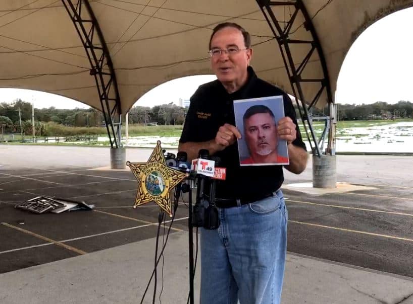 Polk County Sheriff Gray Judd at the Press Conference Saturday