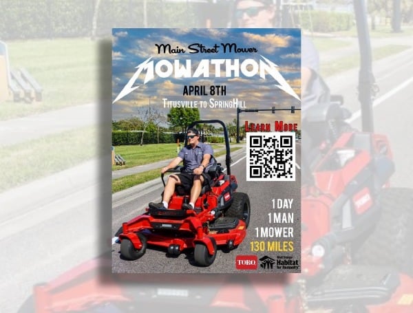 Florida Man and Mower Drive Across The State
