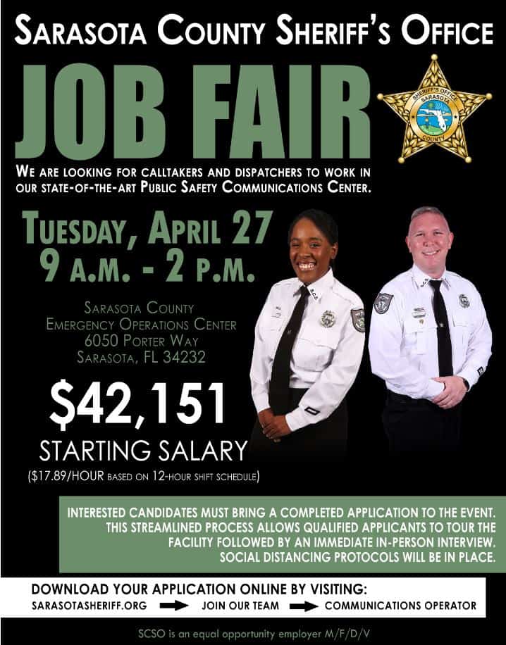 Sarasota County Sheriff’s Office Hosting Communications Job Fair