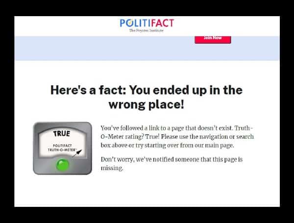 PolitiFact Quietly Retracts ‘Pants On Fire Lab Leak Fact Check