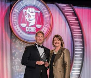 Diane Stein, President of CCHR Florida, presented the 2017 Humanitarian Award to Attorney Mr. Justin Drach