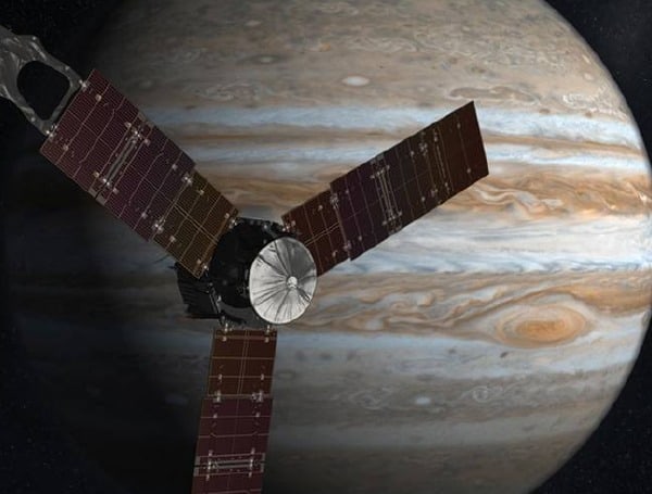 NASAs Juno Spacecraft Checks Out Jupiters Moon Ganymede