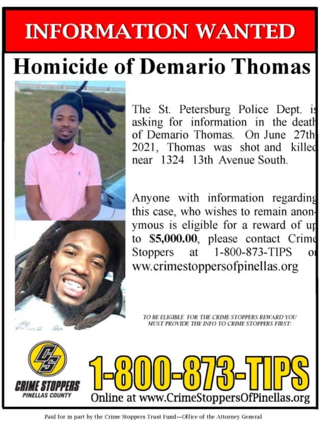Demario Thomas Murdered In St. Pete