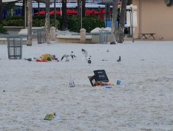 Trash On Clearwater Beach