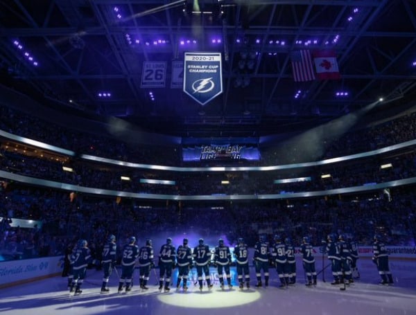 Tampa Bay Lightning Banner Raising (Credit: Tampa Bay Lightning)