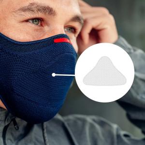 Each package includes: One Fiber Knit Sport mask, 30 triple-ply air filters and one rigid 3D Performance Filter Support that helps prevent muffling or suction.