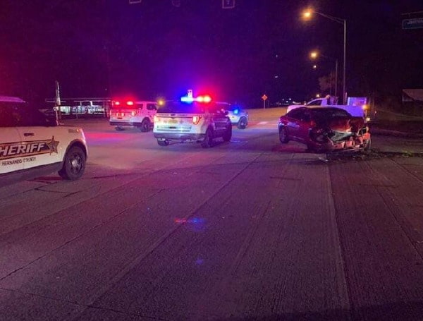On Friday, just before 7 p.m., a Hernando County Sheriff's deputy was involved in a traffic crash at the intersection of Cortez Boulevard and Jasmine Drive in Brooksville.