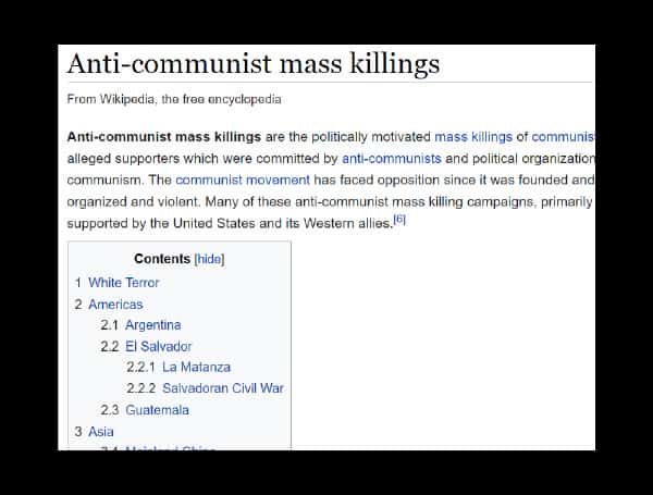 Wikipedia moderators are currently considering removing an article titled “mass killings under communist regimes” over concerns of “bias.”