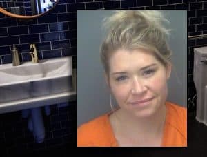 Breaking sink off wall in bathroom Florida Woman