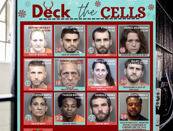 OPERATION DECK THE CELLS' RESULTS IN 24 ARRESTS (Citrus County, FL) Over the last month, members of the Citrus County Sheriff's Office (CCSO) Tactical Impact Unit (TIU) conducted a covert operation to target drug dealers in Citrus County. During this operation, through the undercover purchases of narcotics, 26 warrants were issued for 25 of these local subjects.
Partnering with agents from the Bureau of Alcohol, Tobacco, Firearms and Explosives (ATF), Air and Marine Operations, U.S. Customs and Border Protection (Homeland Security), and task force officers from the U.S. Marshals Service Florida/Caribbean Regional Fugitive Task Force, these arrest warrants were served over the span of two days.

