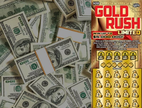 Gold Rush Limited Florida Lottery Scratch-Off Ticket Winner