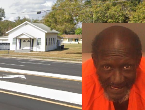 A Florida man has been arrested after breaking into a church and throwing items outside, according to a report.