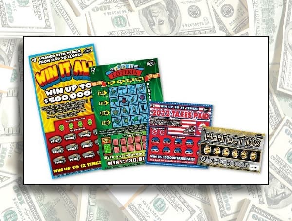 Today, the Florida Lottery (Lottery) introduces four new Scratch-Off games offering more than $190 million in cash prizes, just in time for the holidays! The four new games, PERFECT 10S, LOTERIA™, 2022 TAXES PAID, and WIN IT ALL, range in price from $1 to $5 and feature top prizes of $5,000 to $500,000. All Lottery retailers are expected