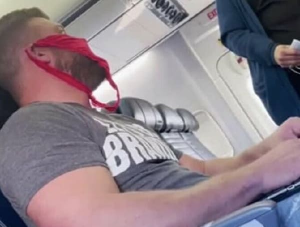 The United crew kicked Adam Jenne from a flight between Fort Lauderdale and Washington, D.C,, even though the bright red thong adorning his face covered his mouth and nose.