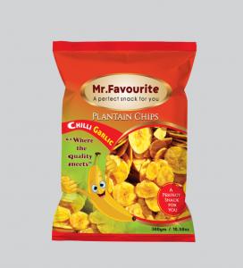 The main ingredient in Mr. Favourite chips is green plantains, which are a great source of fiber, vitamins, and minerals.