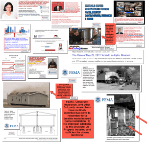 Facts and evidence matters when it comes to safety. Tornadoes, Windstorms, Proper Anchors/Installation, Fires Manufactured Homes Vs Mobile Homes Vs Conventional Housing Images Photos Facts Collage MHProNews MHLIvingNewsn