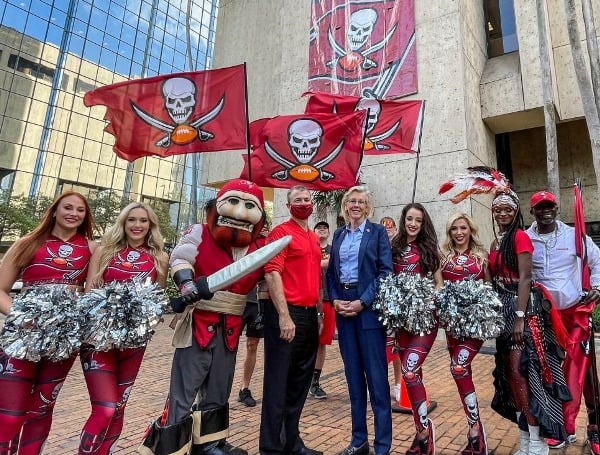 The Tampa Bay Buccaneers are headed to the playoffs and the City of Tampa will light up Old City Hall, Downtown Bridges and the Tampa Riverwalk in red tonight, Saturday, and Sunday to support the team ahead of their game against the Philadelphia Eagles on Sunday, January 16.