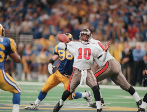 Rookie Shaun King, who took over the offense when Trent Dilfer’s season ended due a broken collarbone sustained in Week 11, threw two interceptions and was sacked five times on an afternoon when the offense managed all of 12 first downs and 203 total yards.