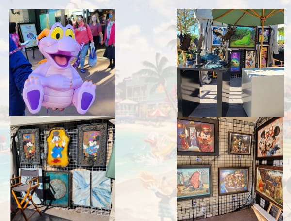 Most of the available souvenirs were sparse, but I overheard a cast member saying not everything has come in yet. Don't know if that is true, but very well could be, but again this is only a one-month event. Figment again is always the main character used on the Art Festival items, followed by Mickey and Minnie. There are 4 pins available, along with a couple of t-shirts, sweatshirts, palette plates, magic bands, and the ever-popular Figment Popcorn Bucket. 