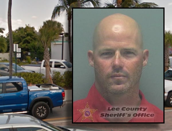 A Florida man was arrested after a dispute with his landlord turned violent in a beach shopping center.