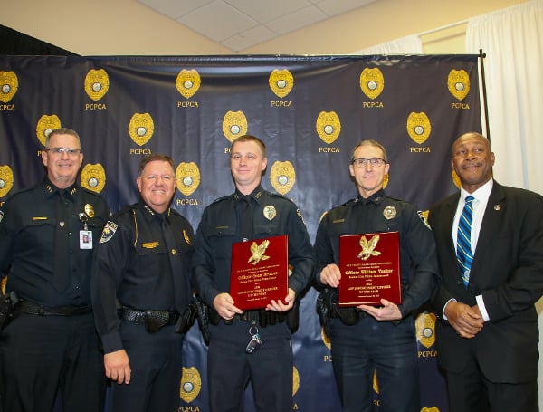 For the second time in three years, the Polk County Police Chiefs Association's Officer of the Year Award for small and medium-sized departments went to a member of the Haines City Police Department, but this time, the honor was twofold.
