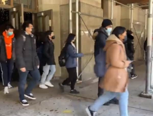 New York City students walked out of school Tuesday as part of a protest calling for a temporary halt in in-person learning amid a rise in COVID-19 cases.