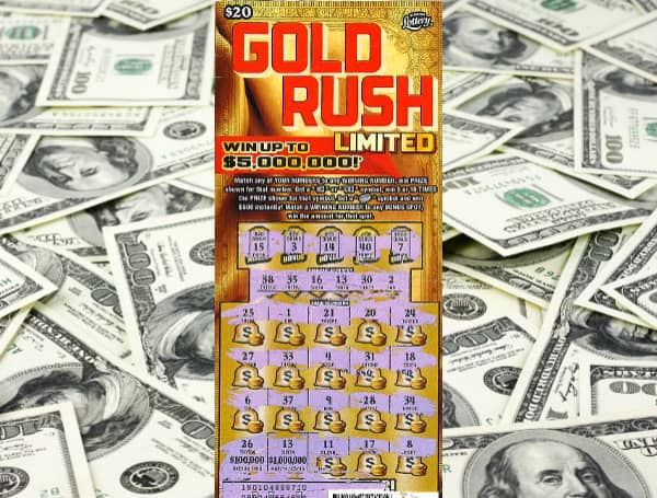 The Florida Lottery announced that Keith Anderson, 49, of Lutz, claimed a $1 million prize from the GOLD RUSH LIMITED Scratch-Off game at the Lottery’s headquarters in Tallahassee. 