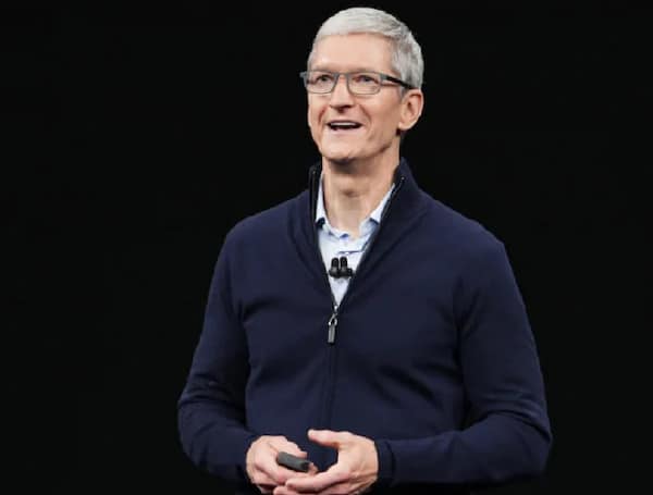 Apple chief executive Tim Cook made nearly $100 million in compensation in the company’s fiscal year, according to SEC filings published Thursday.