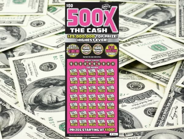 The Florida Lottery announced that Michael Zoratti, 59, of Hobe Sound, claimed a $1 million prize from the 500X THE CASH Scratch-Off game at the Lottery's West Palm Beach District Office. 