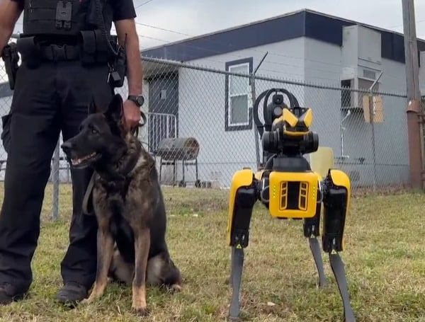 SPOT is a remote-control robotic dog that can climb stairs, open doorknobs, and move over rough or uneven terrain, and is the newest member of the St. Petersburg Police Department.