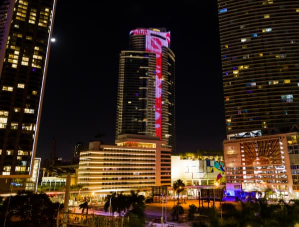 Through Monday, the Paramount Miami superstructure is igniting its state-of-the-art animation lighting system – illuminating the “Magic City” with symbols of love during this year’s annual celebration of romance and affection.