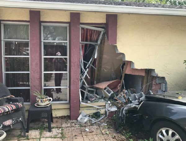 Clearwater Police and Clearwater Fire & Rescue crews were called to a crash this afternoon where a car struck a house.