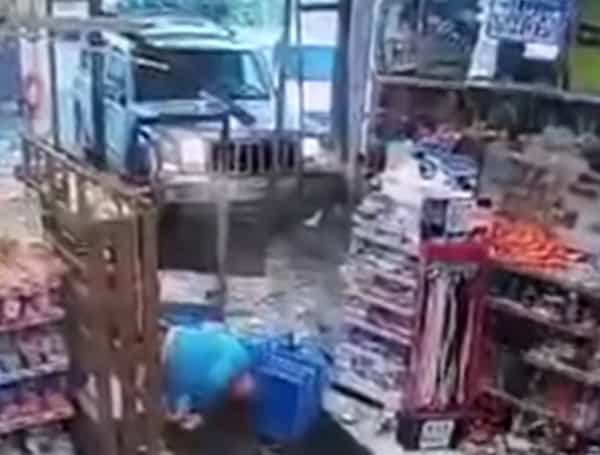 Just short of a miracle, the victim in this video is expected to recover after being hit by a vehicle that crashed through the front doors of this store.