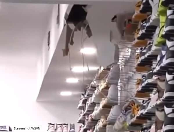 Really, you can't make this up. Police are searching for a shoe bandit that broke into a shoe store, stole 20 left shoes, and cut a hole in the ceiling of the store for his great escape.