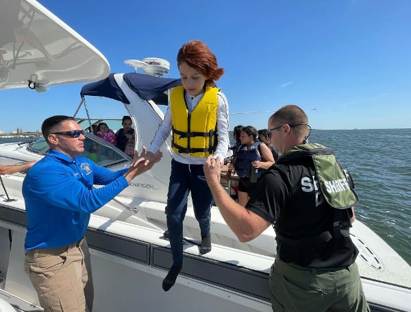 Sheriff Chad Chronister along with the HCSO Marine Unit assisted in the rescue of 11 people from their sinking boat Sunday afternoon.