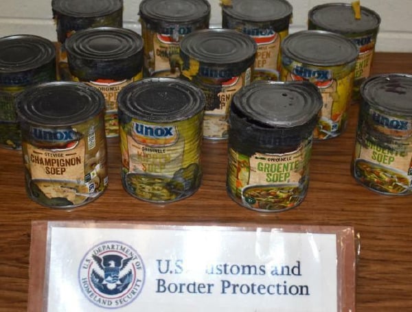 The shipment may have been manifested as chicken vegetable soup, but Philadelphia U.S. Customs and Border Protection (CBP) officers soon realized that the brothy bouillon before them was canned criminal consommé.