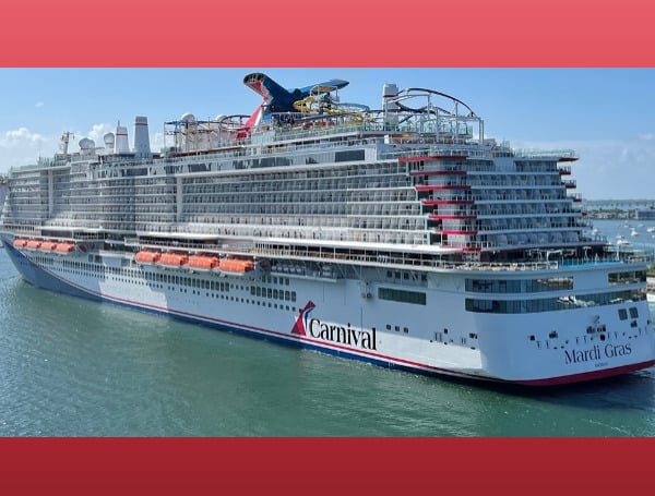 At 1:15 a.m., Saturday, a Carnival Mardi Gras cruise ship crew member notified Coast Guard District Seven watchstanders of a passenger who went overboard.