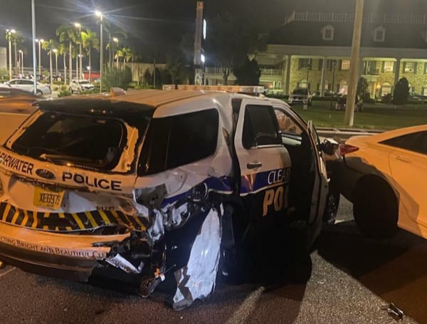 Clearwater Police Officers were on the scene investigating a minor traffic crash when a 2011 Hyundai Sonata being driven by Dennis Murphy failed to move over and crashed into the rear of a police cruiser that was unoccupied.