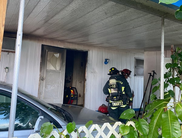 Clearwater Fire & Rescue personnel responded to a residential fire just before 8:00 this morning at Happy Trails Mobile Home Park, 2261 Gulf-to-Bay Blvd.