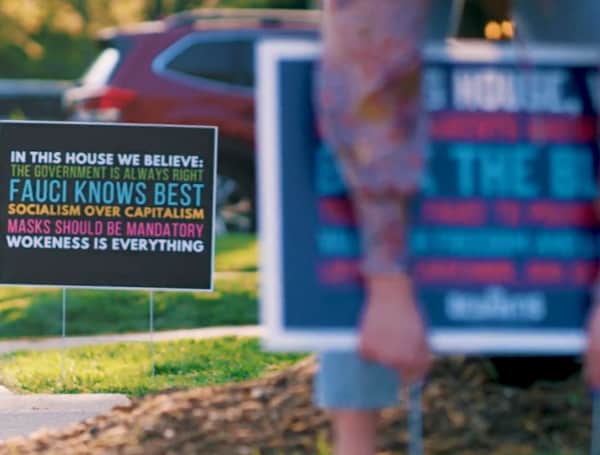 Governor DeSantis’ freedom record speaks for itself. He stands for parents’ rights. He backs the Blue. He tells Fauci to pound sand. He protects freedom and liberty. He fights for everything this sign says and more.