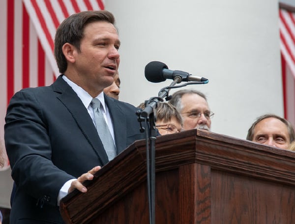 Gov. Ron DeSantis on Friday presented a giant ceremonial check to Dixie County officials as he made clear he will not veto money included in a new state budget for the rural county.