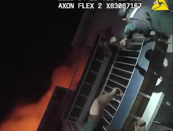 A video showing Deputy William Puzynski climbing to a third-floor balcony to rescue a baby girl from a raging fire went viral on social media earlier this week.
