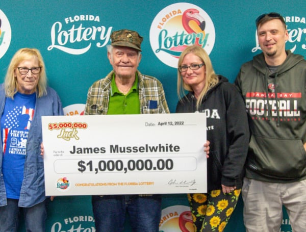 A Florida Marine Corp Veteran was struck with luck after claiming a $1,000,000 prize from a Florida Lottery scratch-off game.